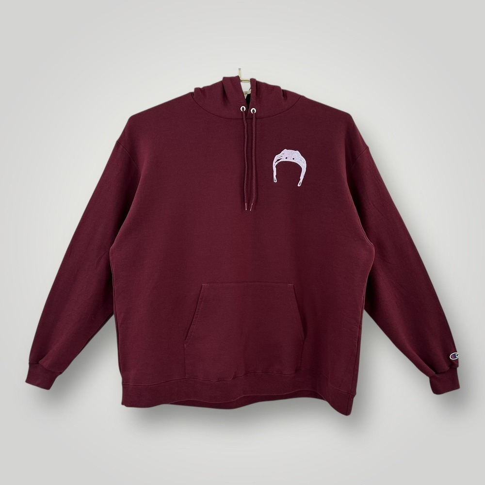 Champion King Of Philly‎ Hoodie Mens 3XL Maroon Graphic Pullover Sweatshirt